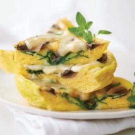 Omelette épinards-champignons